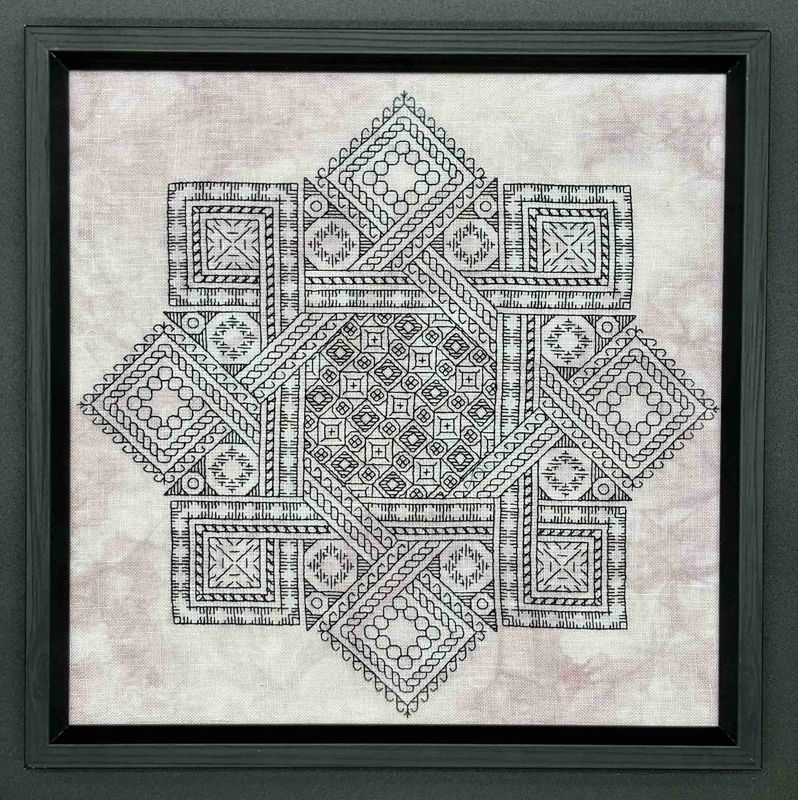 Woven Star in Blackwork