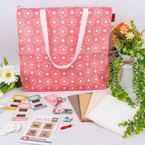Big Daisy Project Bag - Pink