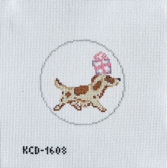Dog with Gift Ornament