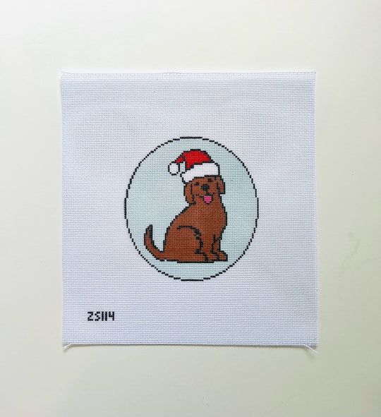 Christmas Chocolate Lab