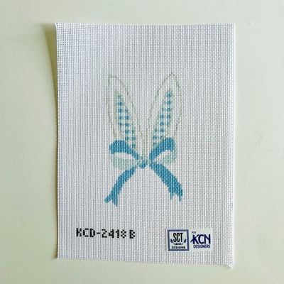 Gingham Bunny Ears - Blue