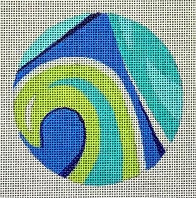 Mod Blue 4" Round