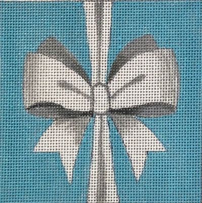 4" Bow Square - White
