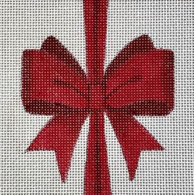 4" Bow Square - Red