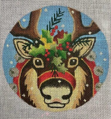 Reindeer Round Ornament