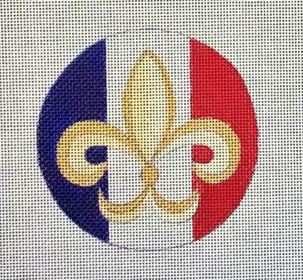 Fleur de Lis French Flag Ornament