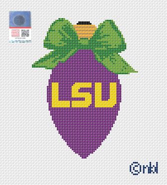 LSU Christmas Bow Light Bulb - Green Bow