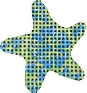 Blue/Lime Hibiscus Starfish