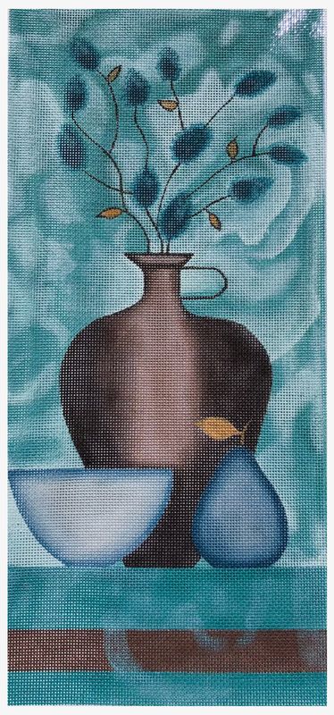 Blue Floral Yellow Pear