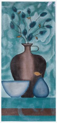 Blue Floral Yellow Pear