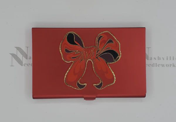 Bead &amp; Needle Case - Holiday Bow, Color: Red/Red