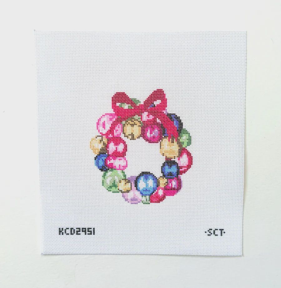 Mini Glass Ornament Wreath