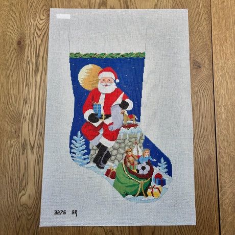 Chimney Moonlit Rest - Stocking