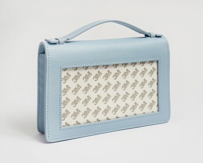 The Everyday Clutch, Color: Baby Blue + Silver Chain