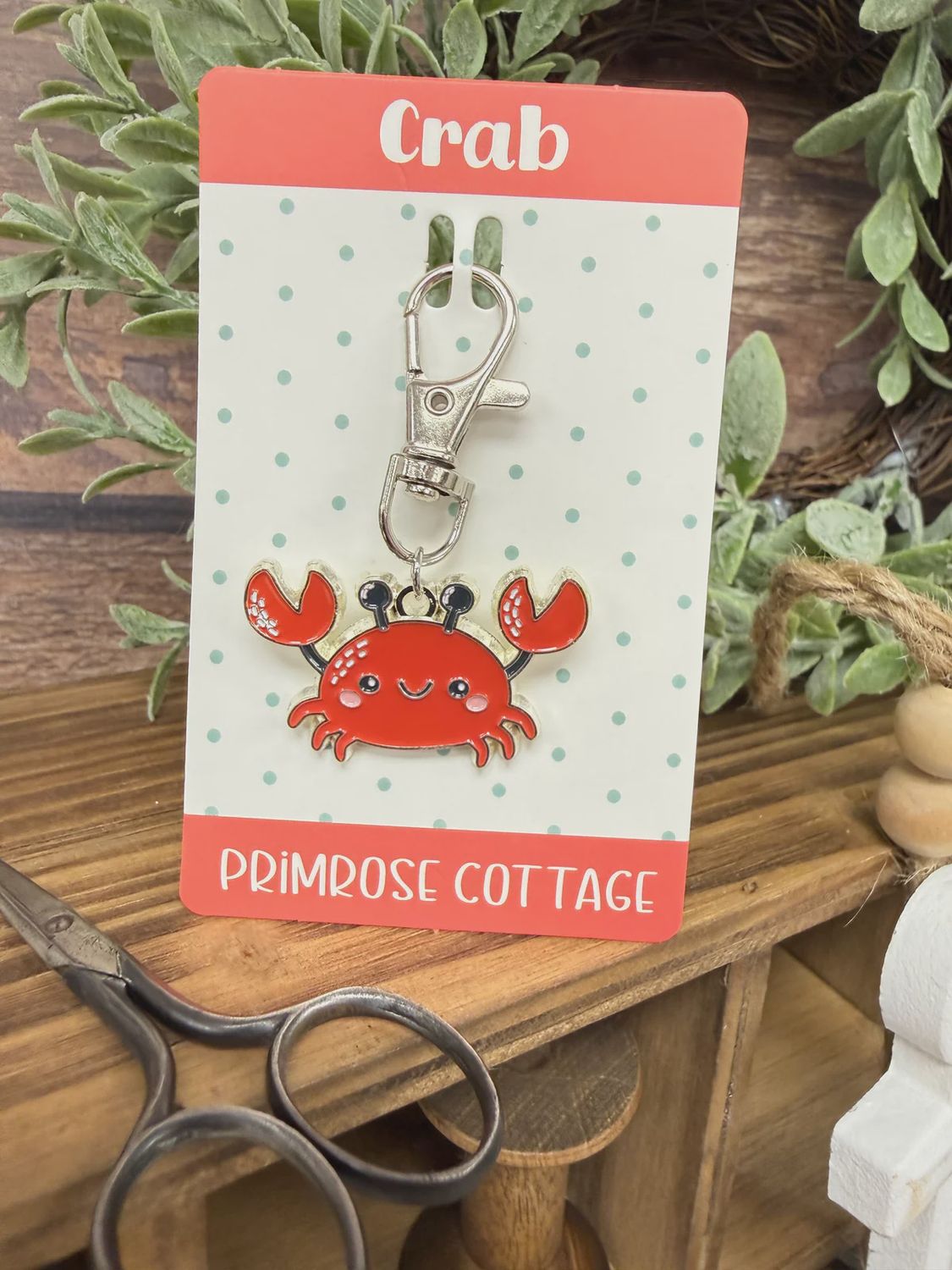 Scissor Fob Charm - Crab