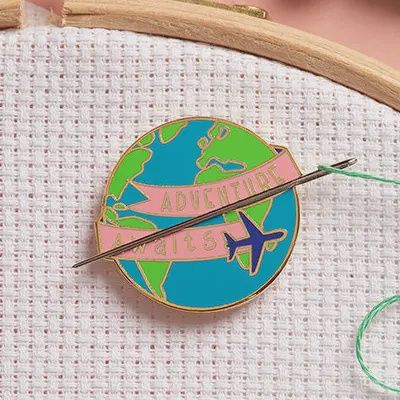 Adventure Awaits Globe Needle Minder