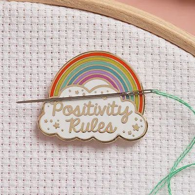 Rainbow Needle Minder (Caterpillar Cross Stitch)