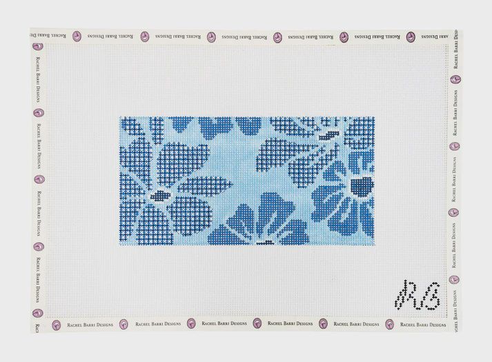 Gingham Blooms, Color: Blue