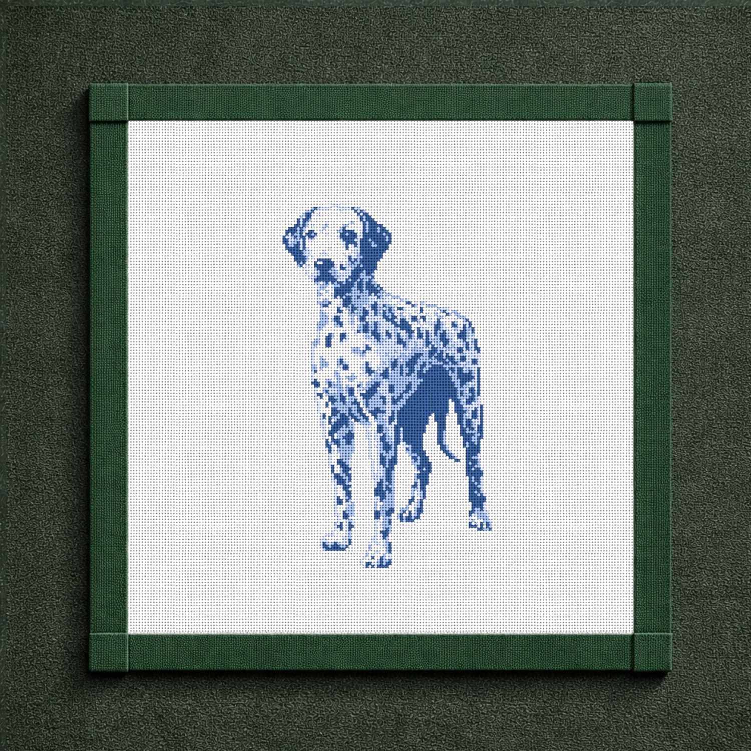 Vintage Blue Toile Dalmatian