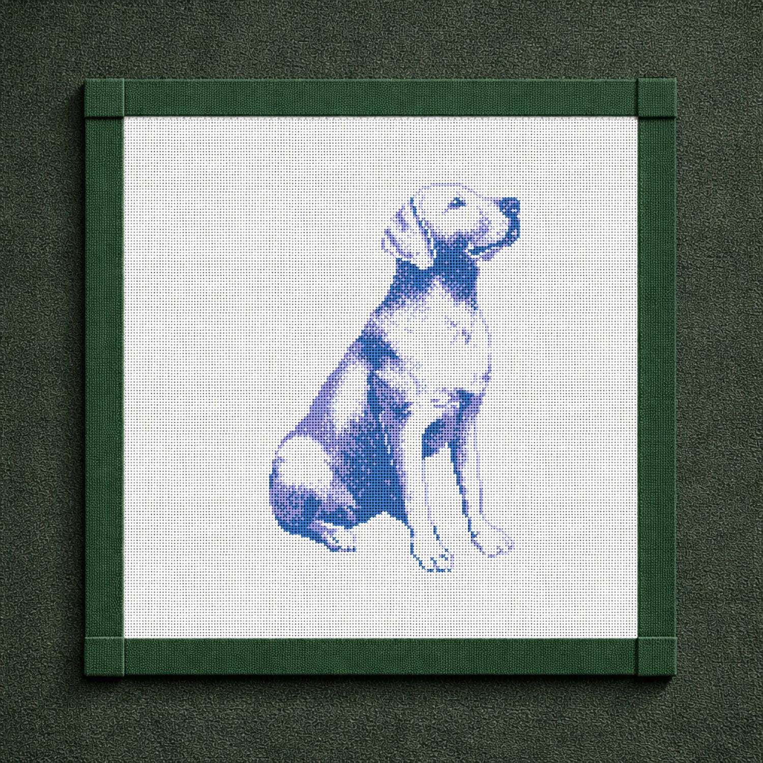 Vintage Blue Toile Labrador Retriever
