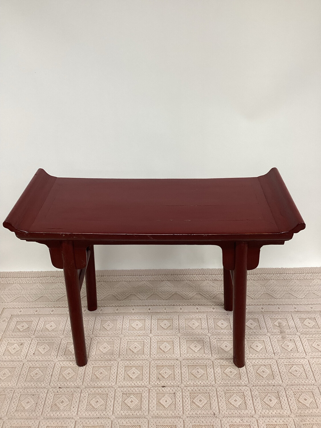 Red Asian Style Console Table