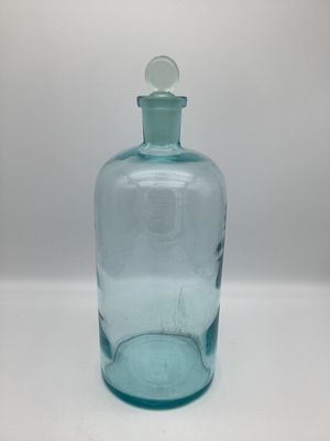 W. T. Co Green Apothecary Bottle with Stopper