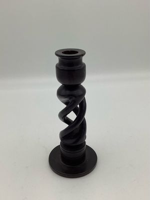 African Twisted Ebony Wooden Candle Stick