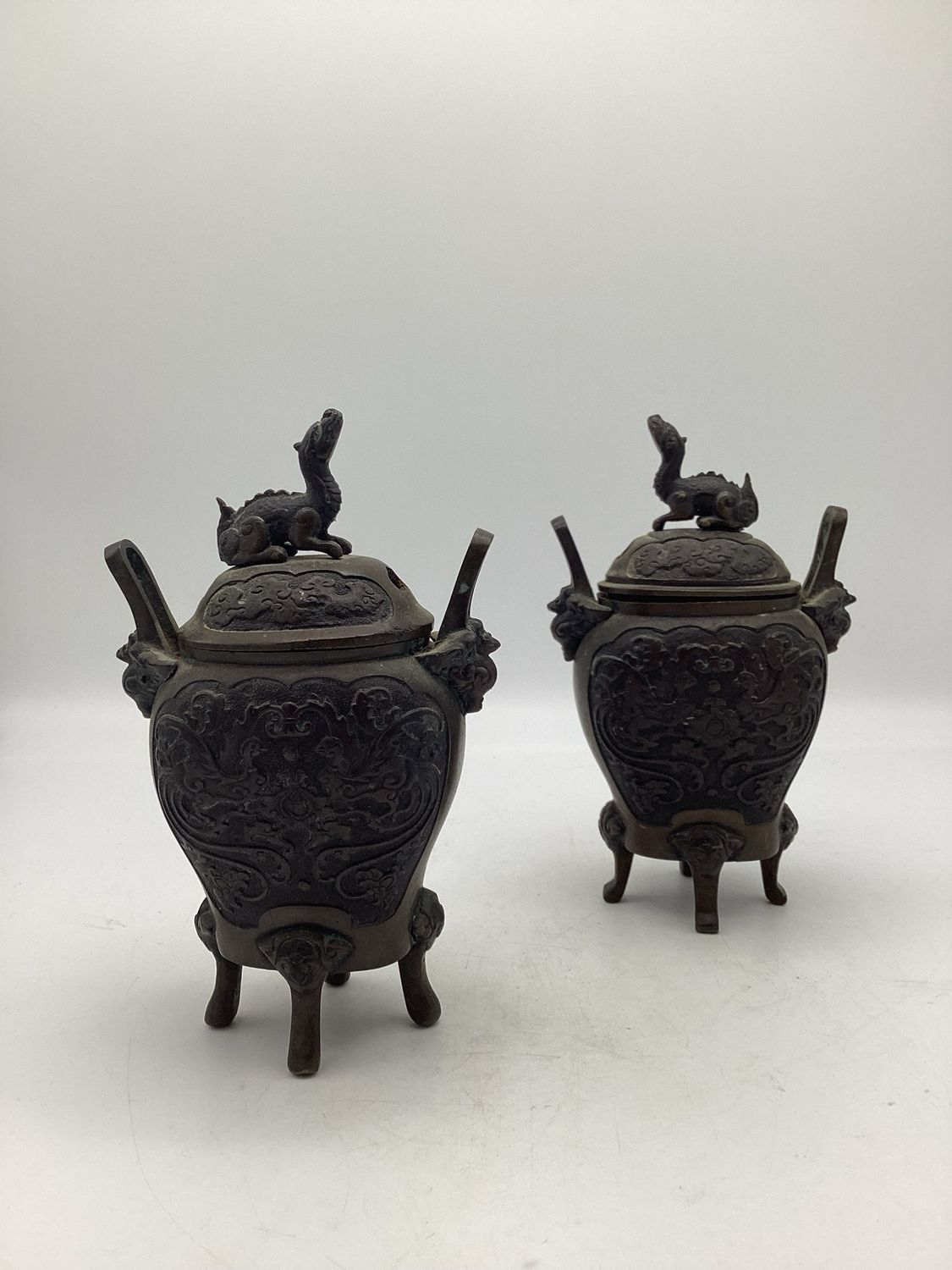 Bronze Dragon Incense Burners