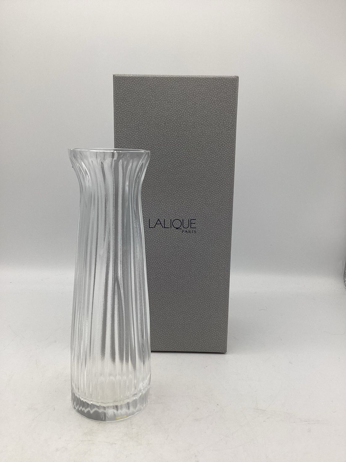 Lalique Brindille Twig 8” Crystal Vase