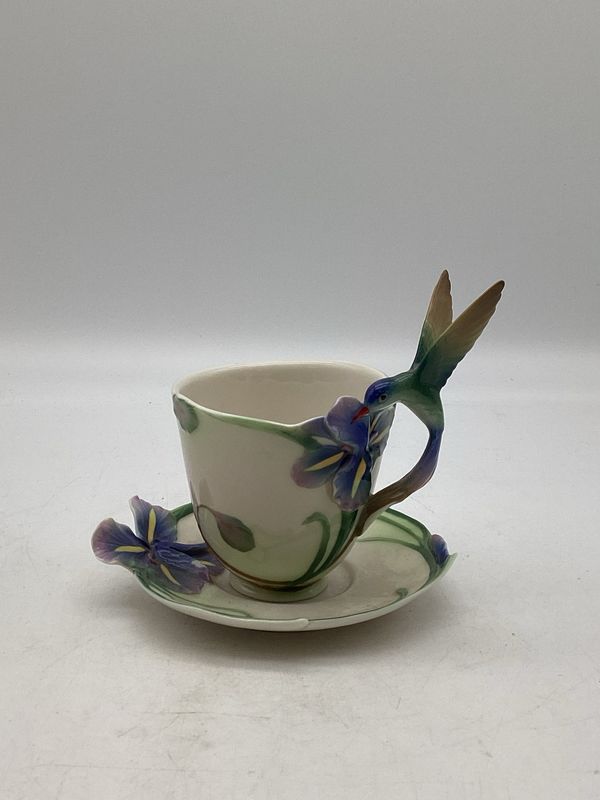 Franz Collection Hummingbird Cup + Saucer