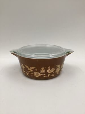 Pyrex Early American Lidded Casserole Bowl