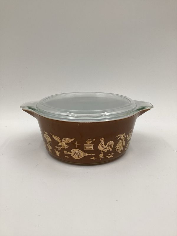 Pyrex Early American Lidded Casserole Bowl