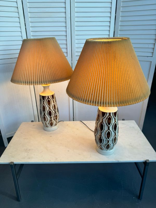 Pair of Ceramic Mid Century Lamps