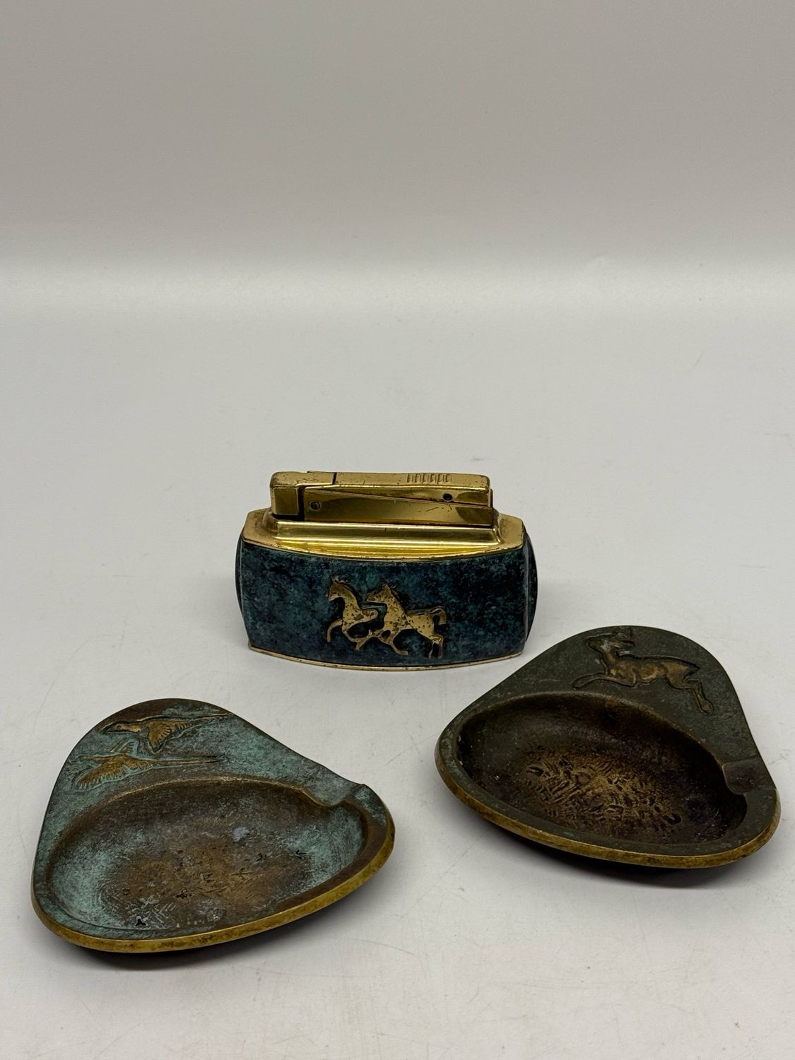 Tabletop Ashtrays and Lighter Set