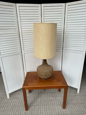 Mid Century Oversized Lamp w/ Cork Base