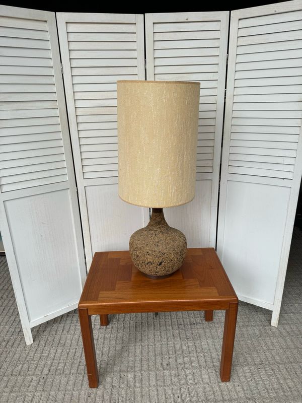 Mid Century Oversized Lamp w/ Cork Base