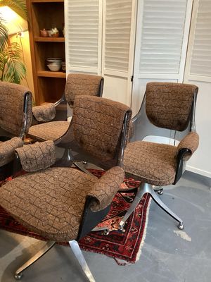 Howell Chromecraft Conned Acrylic Chairs