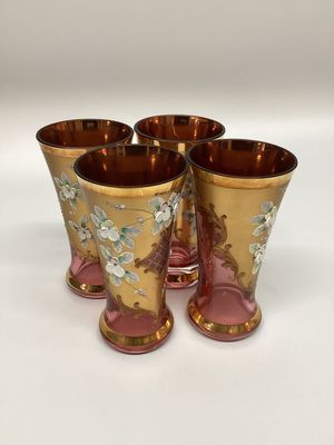 Ruby Bohemian Crystal Glasses