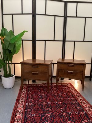 Mid Century Walnut End Tables, set of 2