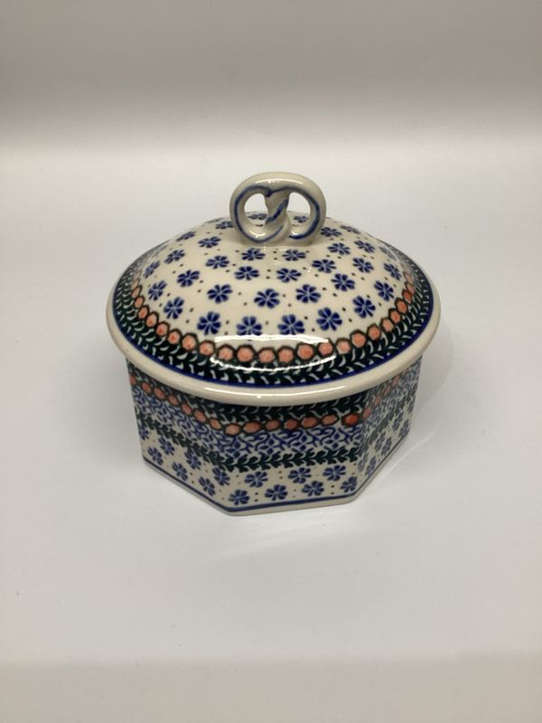 Boleslawiec Polish Pottery Pretzel Box