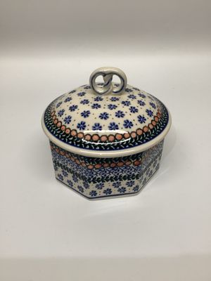 Boleslawiec Polish Pottery Pretzel Box
