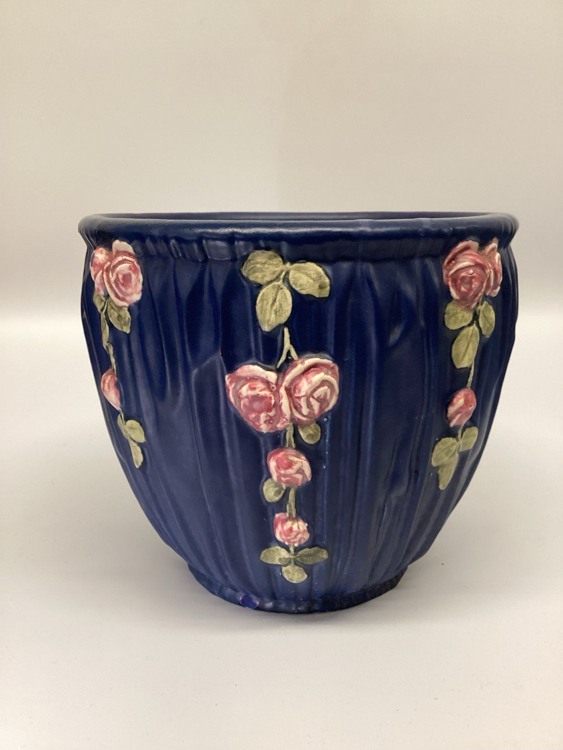 Weller Pottery Blue Drapery Jardiniere Planter