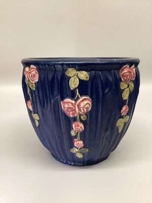 Weller Pottery Blue Drapery Jardiniere Planter