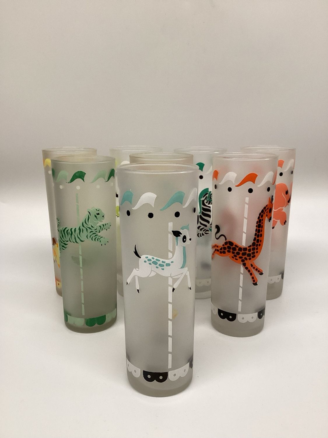 Libbey Carousel Glasses, Set of 8