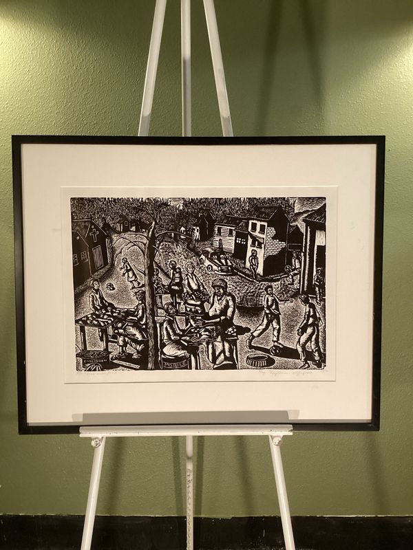 Vuyisani Mgijima &quot;Free Enterprise&quot; Original Linocut