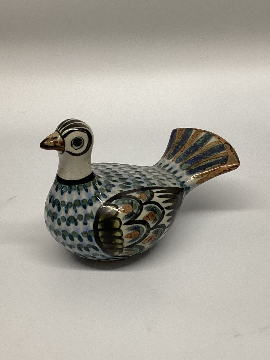 Tonala Style Mexican Ceramic Bird