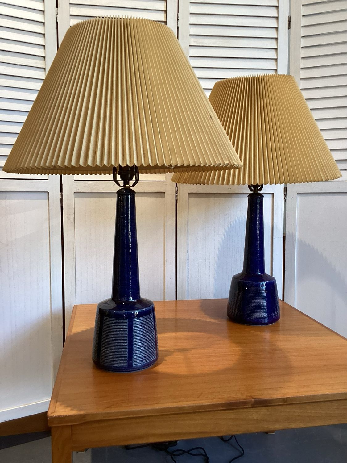 Danish Ceramic Palshus Lamps, pair