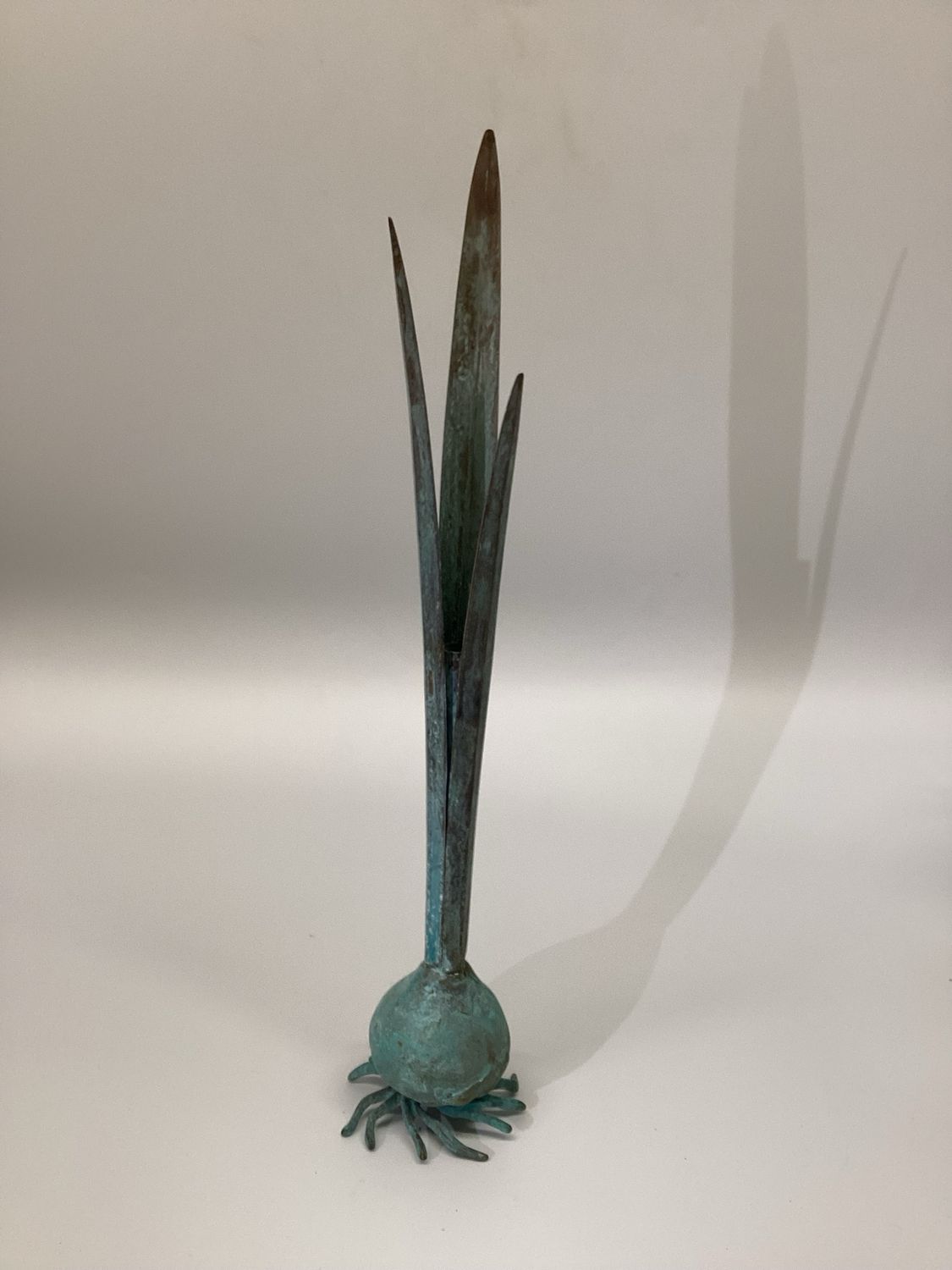 Brass Italian Onion Tapered Candle holder