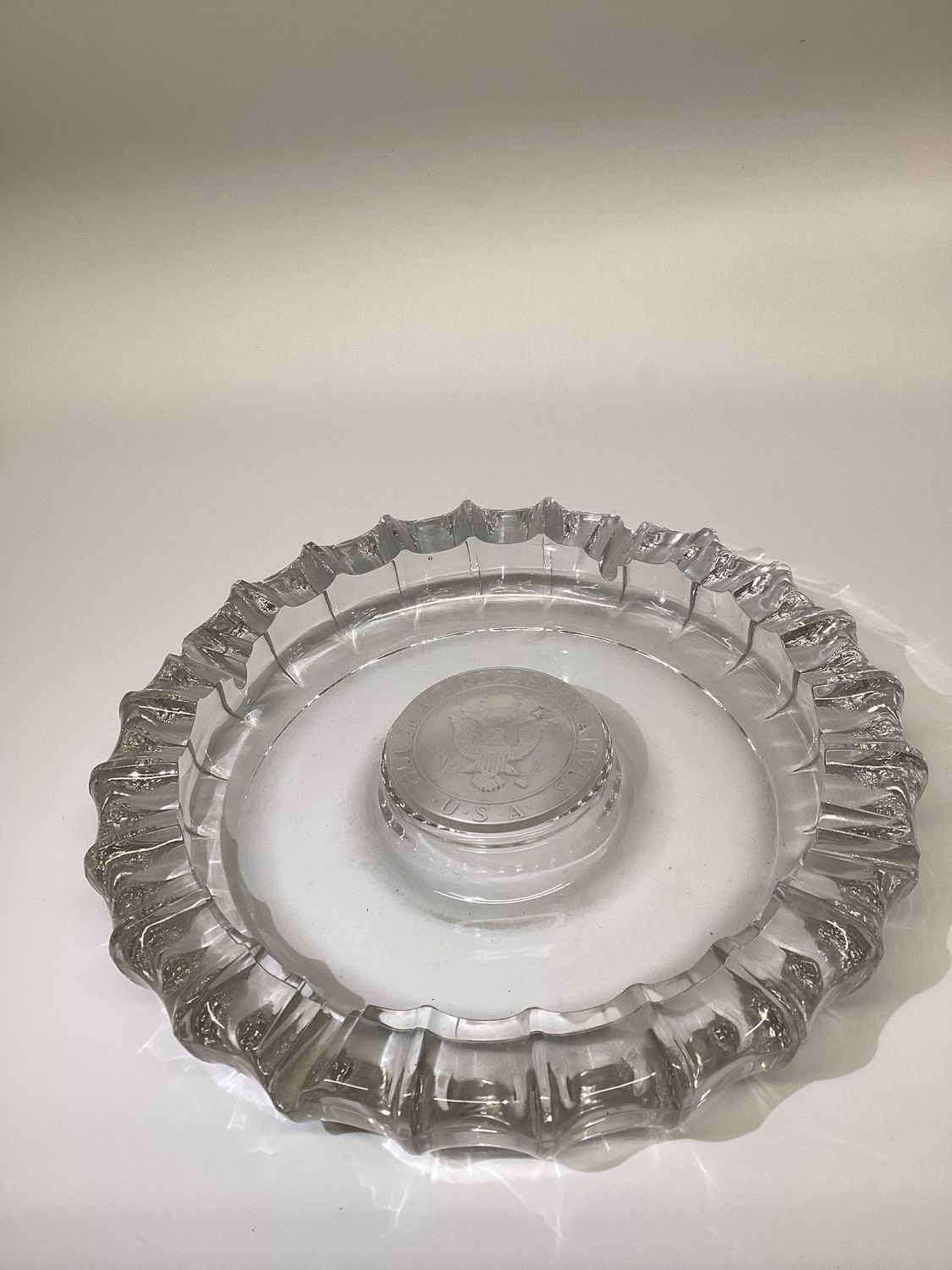 US Senate Fostoria Crystal Heavy Ashtray