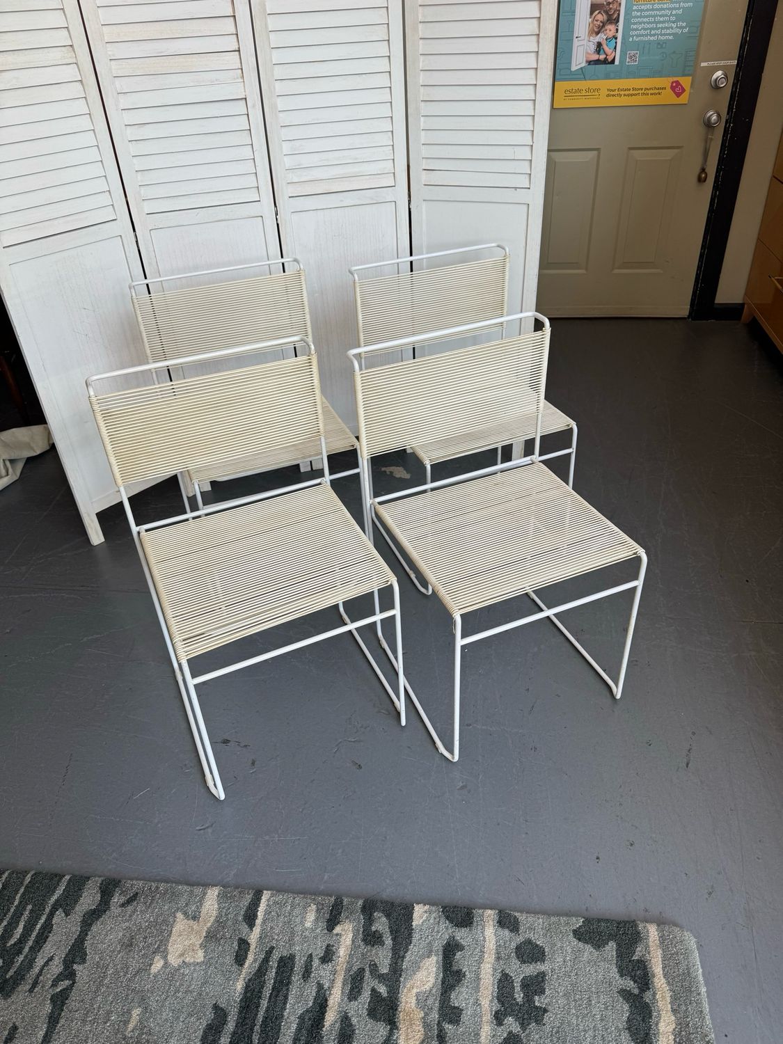 Spaghetti String Chairs, set of 4